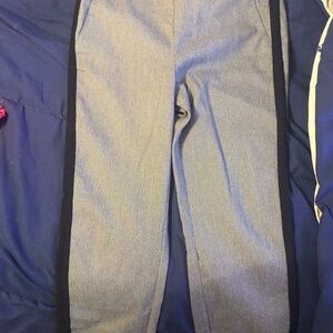 Vera Wang Gray Trousers with Black Side Panels